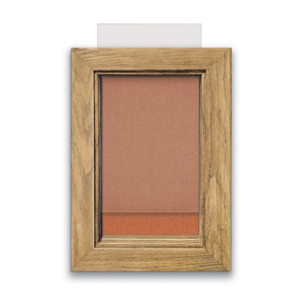 Indoor Enclosed Combo Board, 72"x36", Black Frame/Grey & Cloud